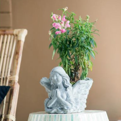 Cement Praying Angel Planter