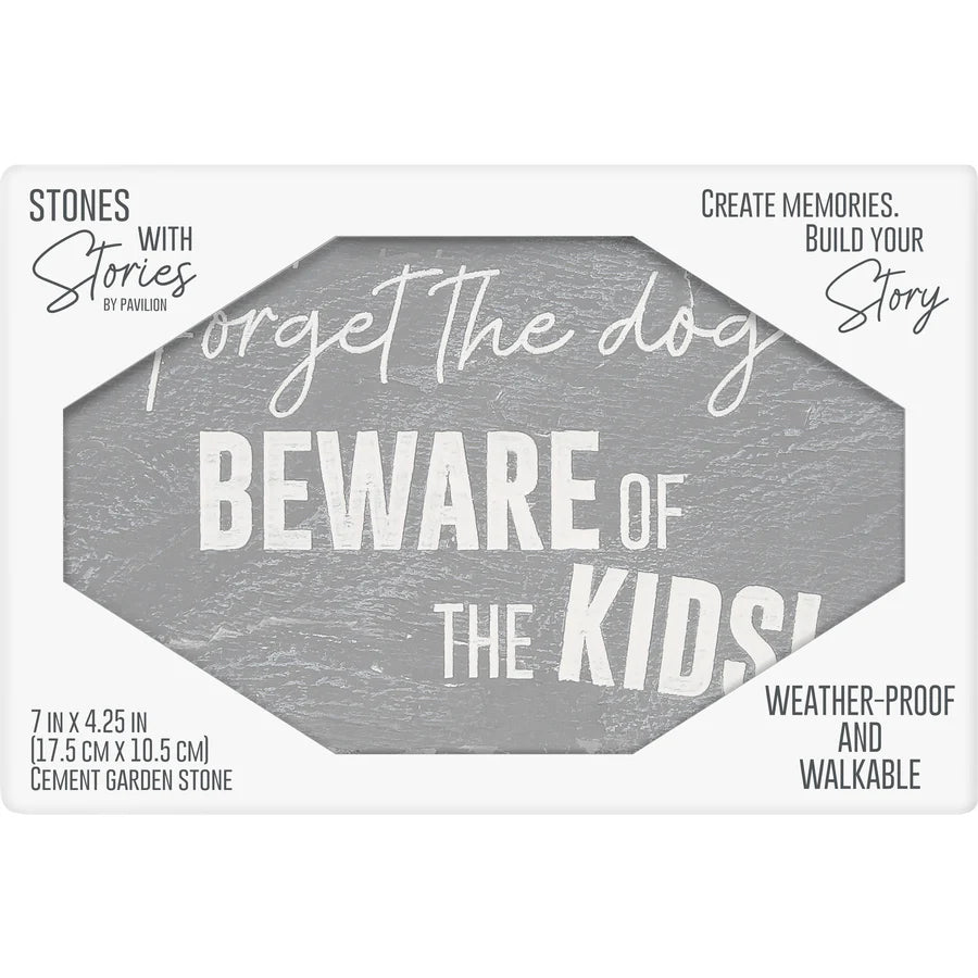 Beware of the Kids Garden Stepping Stone