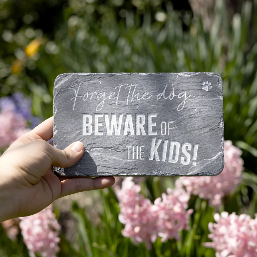 Beware of the Kids Garden Stepping Stone
