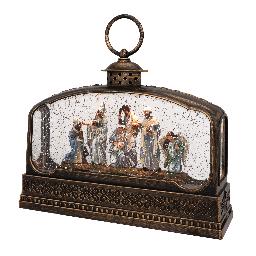 Starry Night Nativity Glitter Lantern