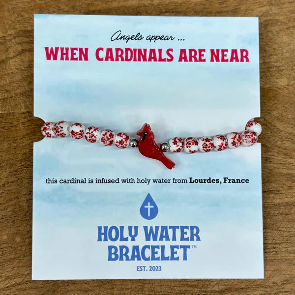Porcelain Cardinal Holy Water Bracelet