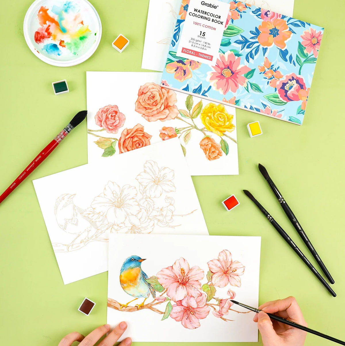 Watercolor Coloring Book