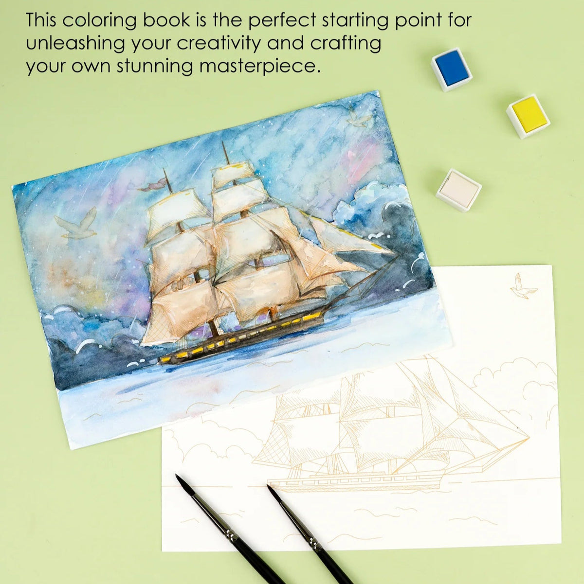 Watercolor Coloring Book