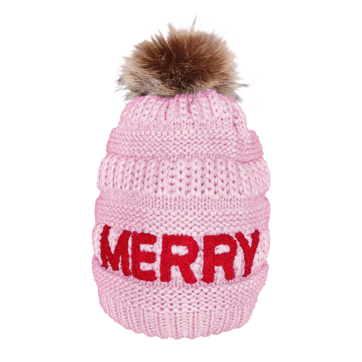 Candy Lane Merry Chenille Letter Beanie