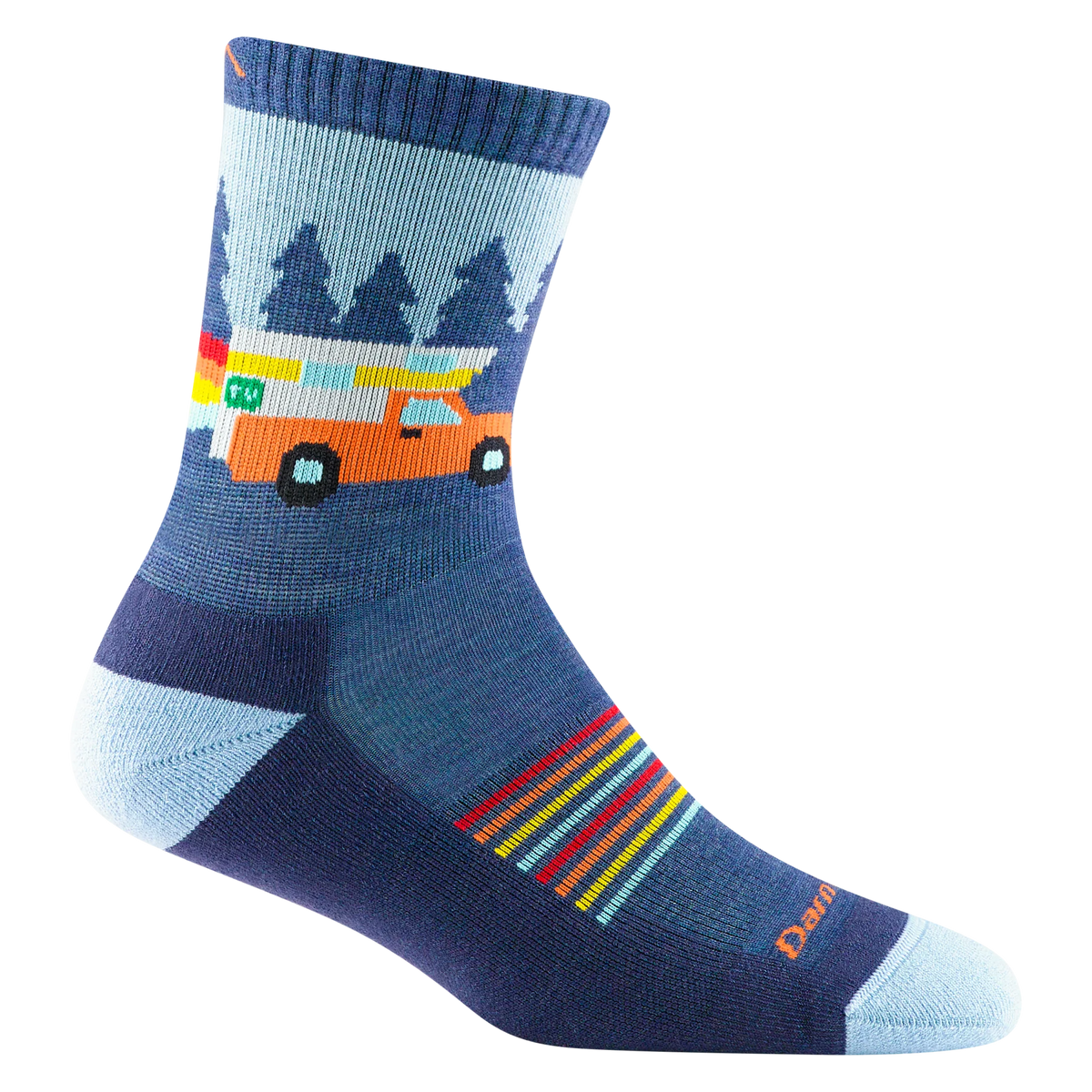 Kids Jr. Hike/Trek Van Wild Micro Crew Cushioned Lightweight Hiking Socks