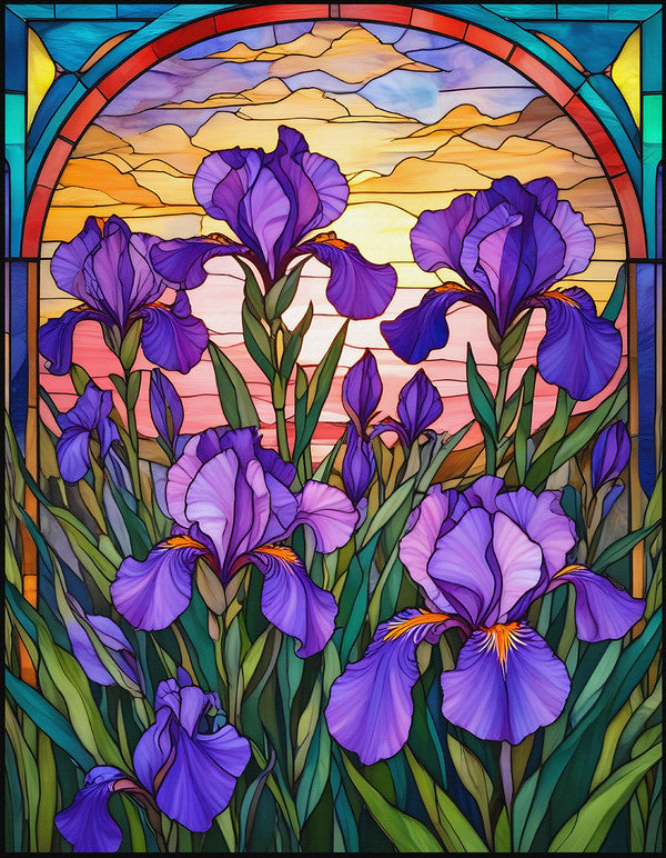 Stain Glass Iris 500pc Puzzle
