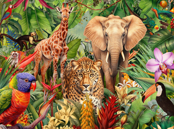 Jungle Animal Mashup 500pc Puzzle