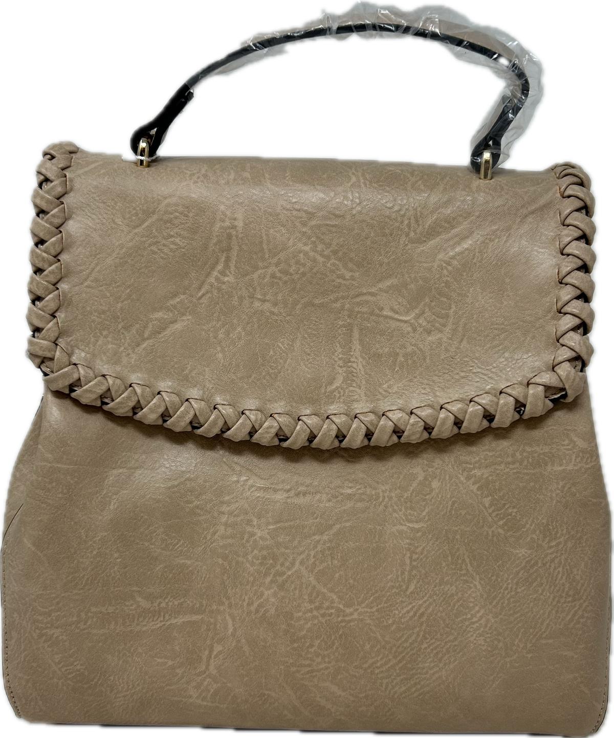 Faux Leather Backpack w/ Handle