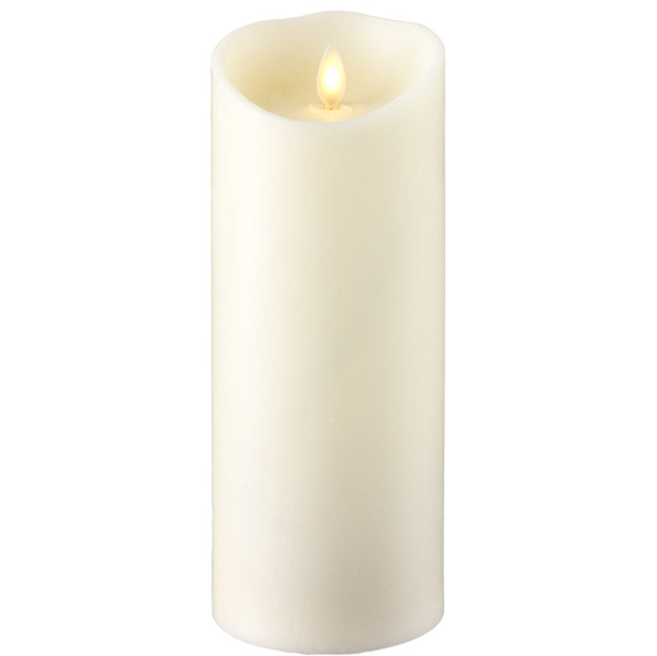 Push Flame Ivory Pillar Candle