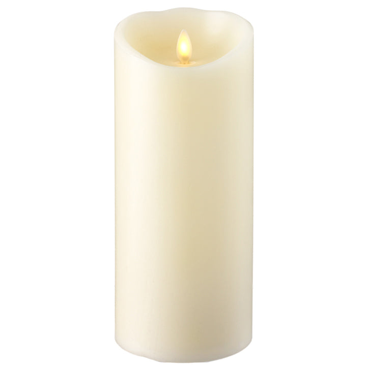 Push Flame Ivory Pillar Candle