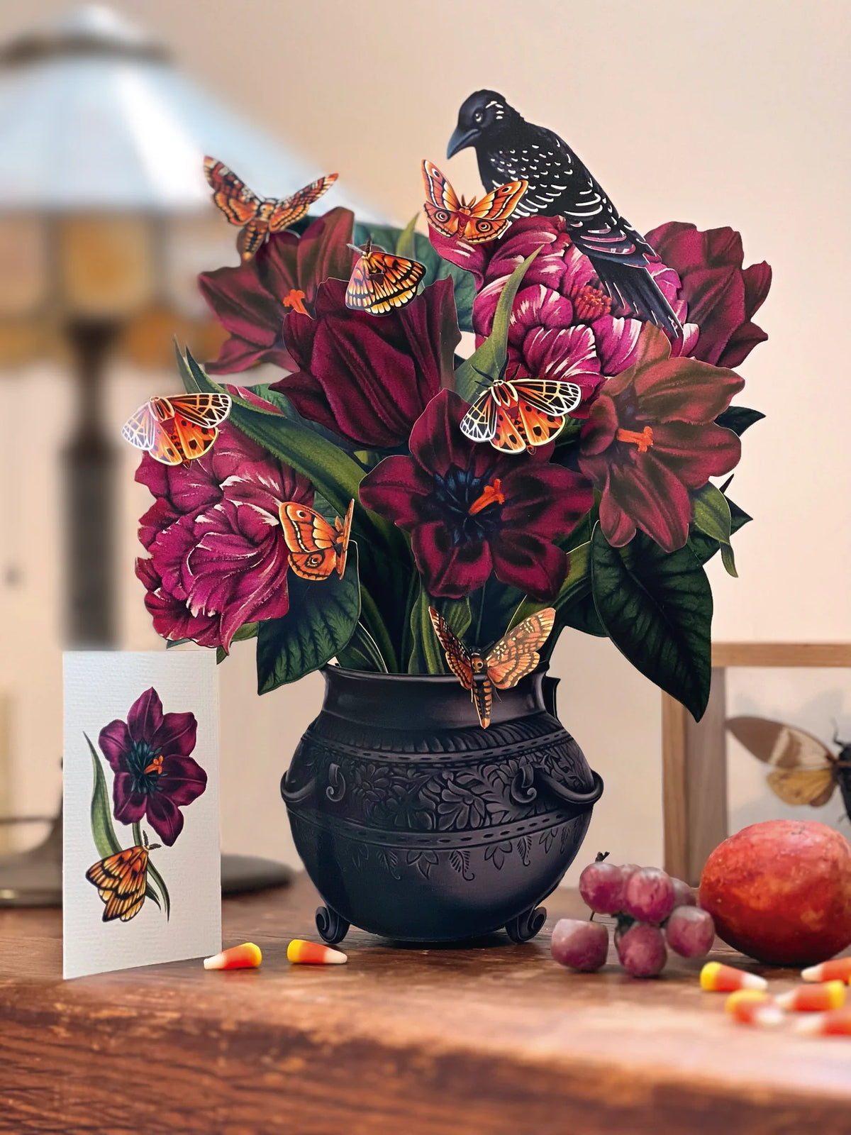 Fresh Cut Paper Standing Flowers Card