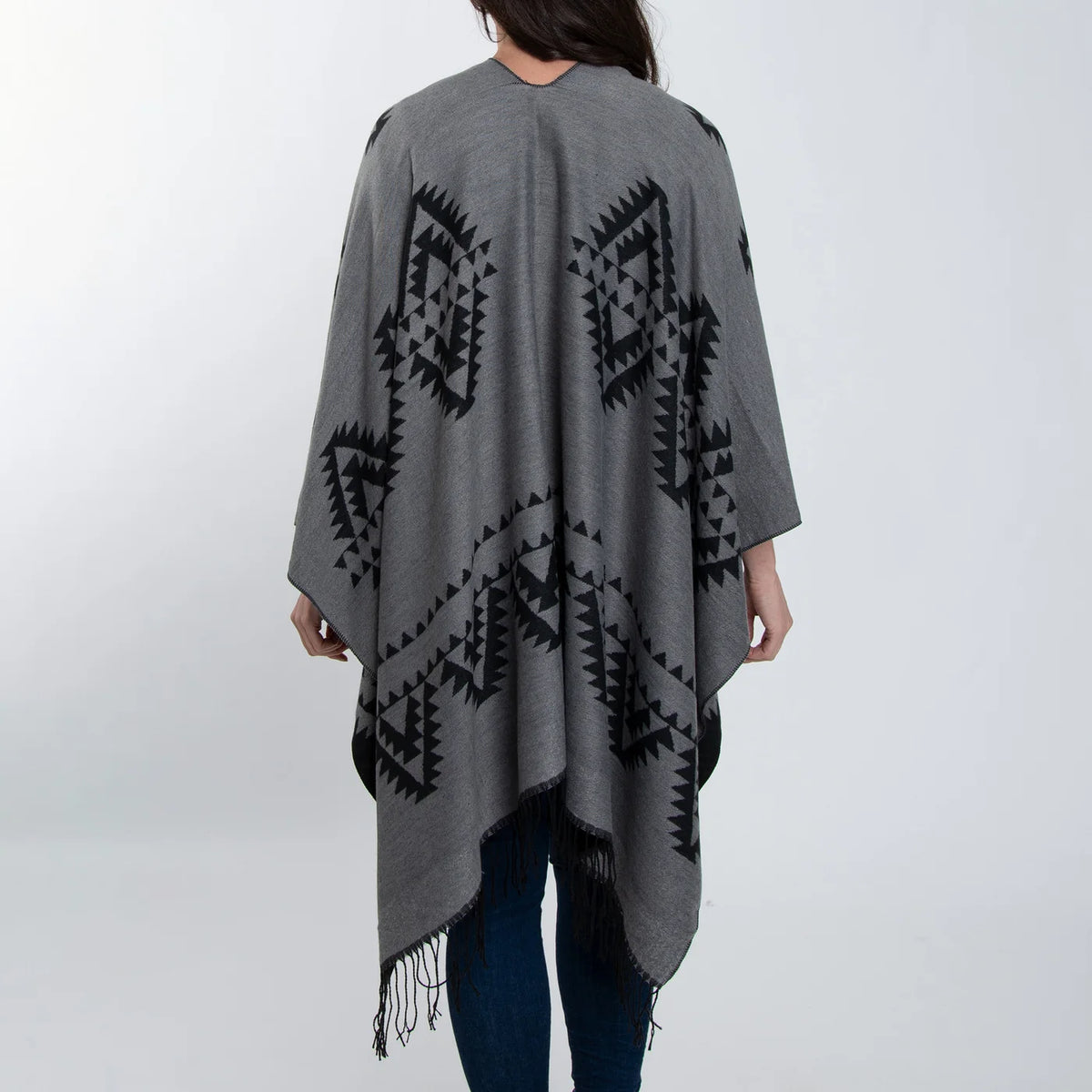 Women&#39;s Winter Rumi Reversable Aztec Wrap OS