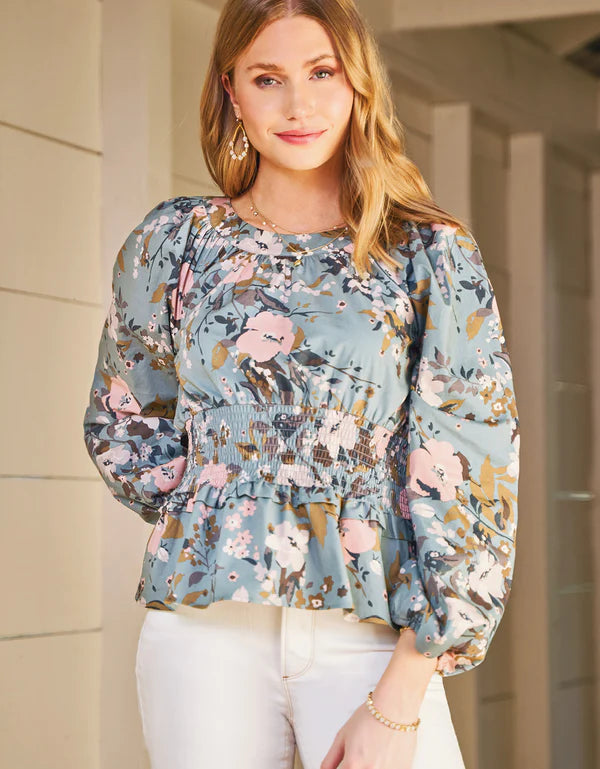 June Blouse Maritime Forest Wildflowers Mist