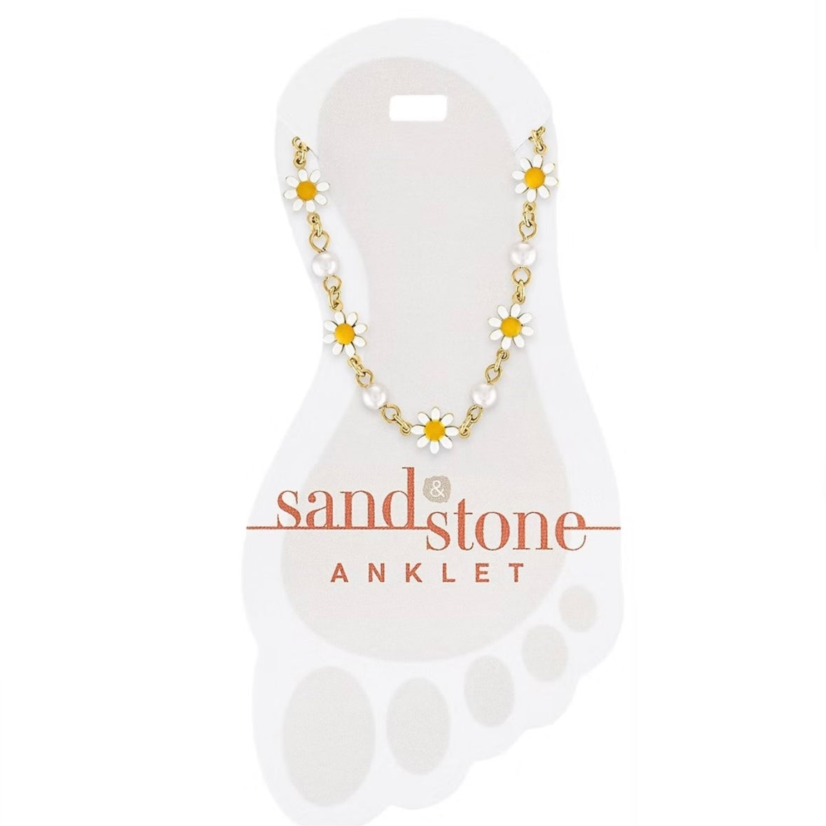 Gold Sand &amp; Stone Anklet