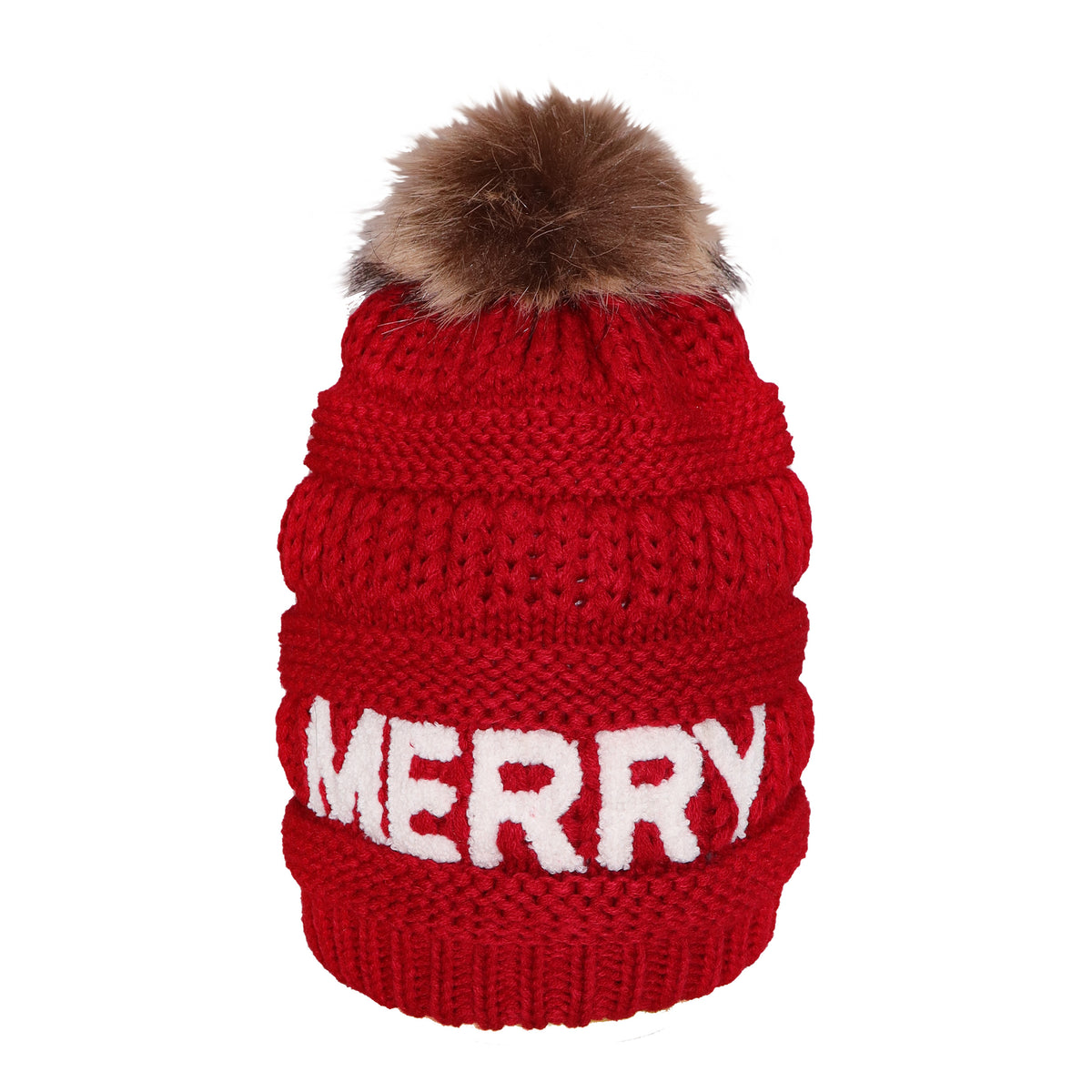 Candy Lane Merry Chenille Letter Beanie