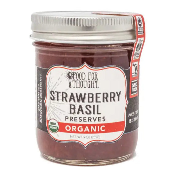 Organic Strawberry Basil Preserves