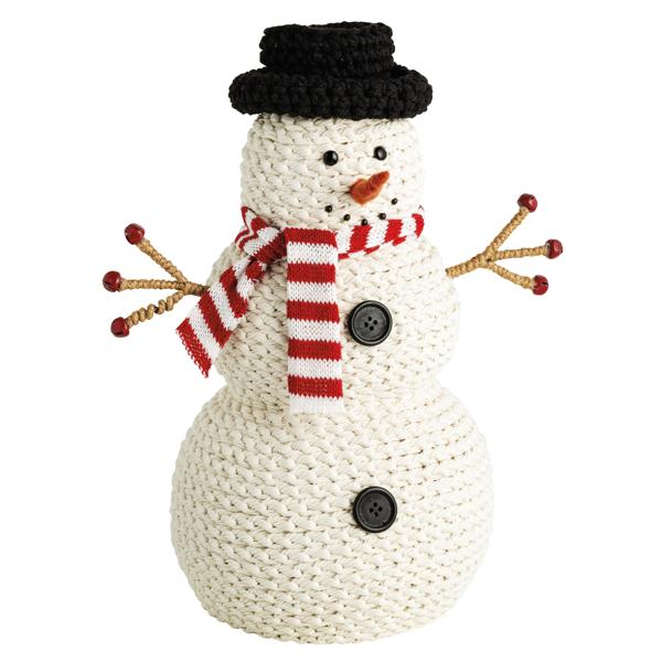 Mud Pie Rope Scarf Snowman Sitter