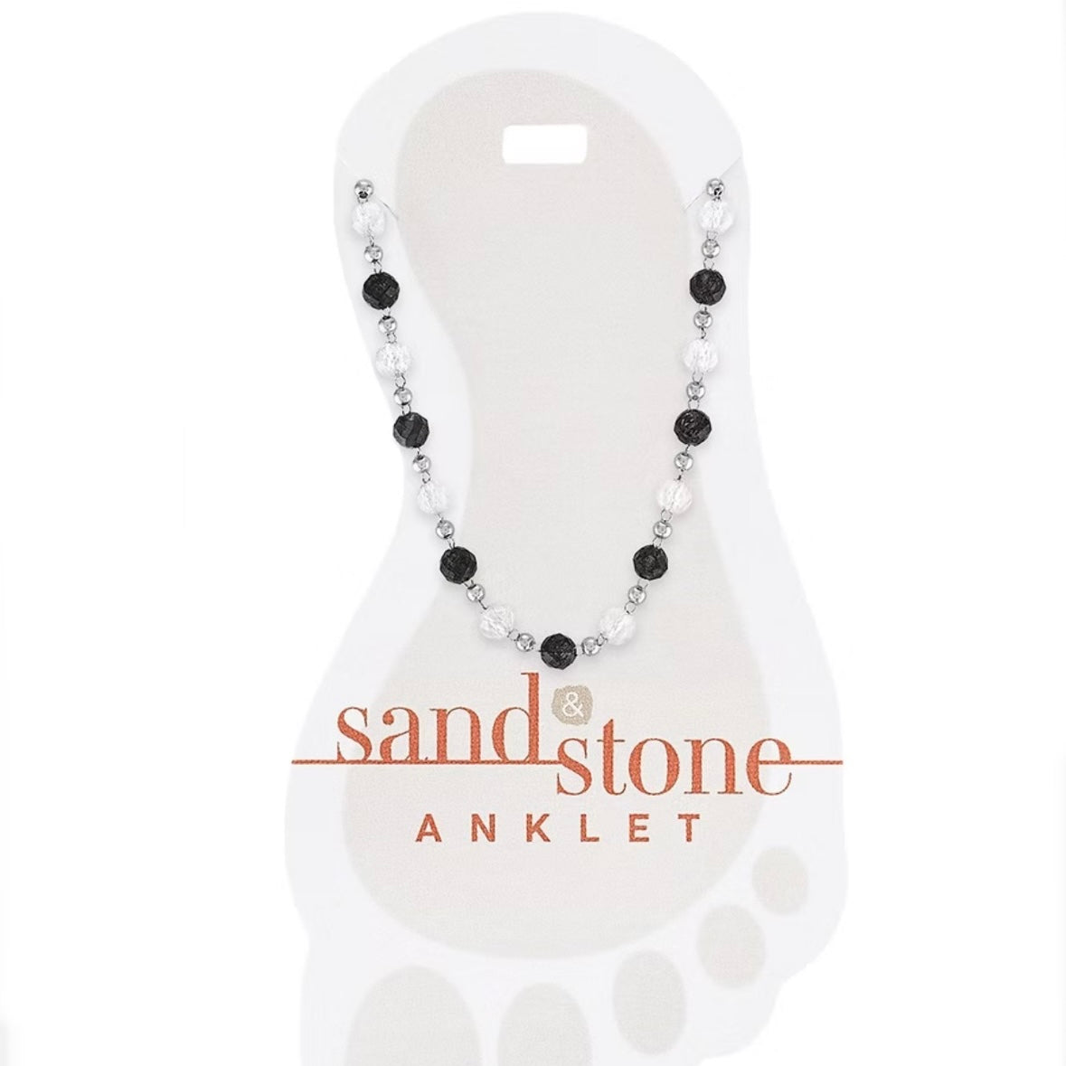 Silver Sand &amp; Stone Anklet
