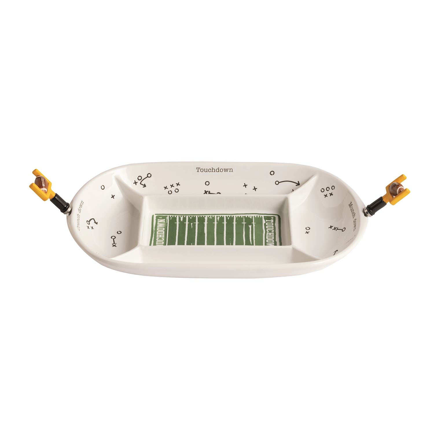 Divided Football Field Platter — Mud Pie