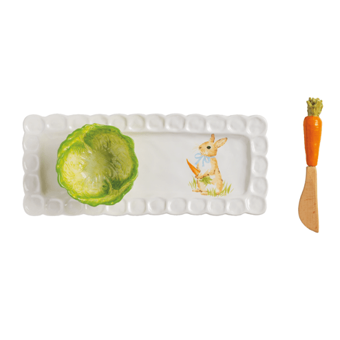 Easter Cabbage Tidbit & Tray Set/3