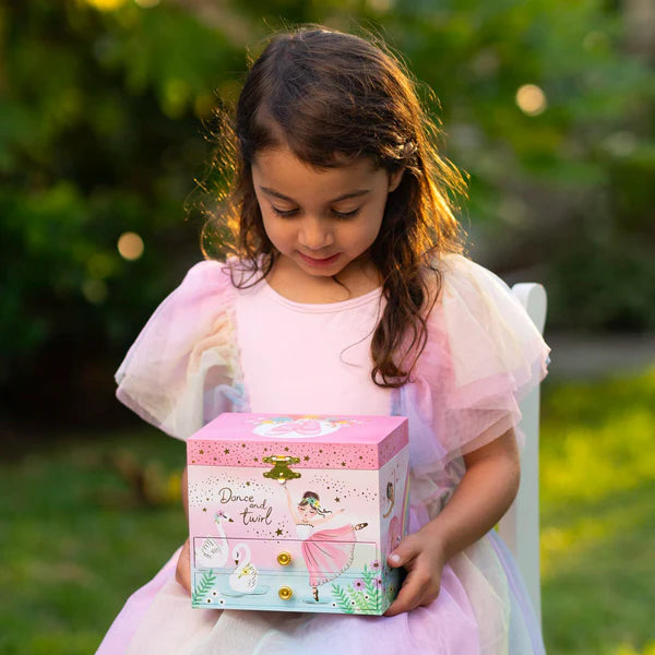 Ballerina Musical Jewelry Box w/ 2 Drawers