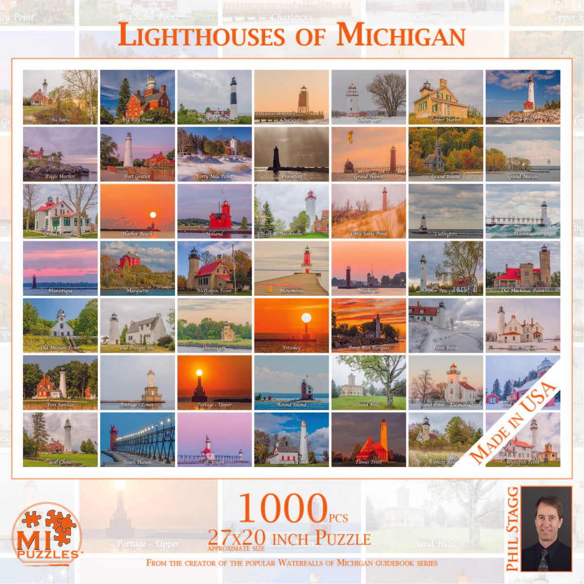 Lighthouses of Michigan 1000 pc Puzzle