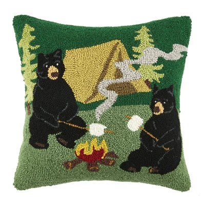 Campfire Bears Hook Pillow