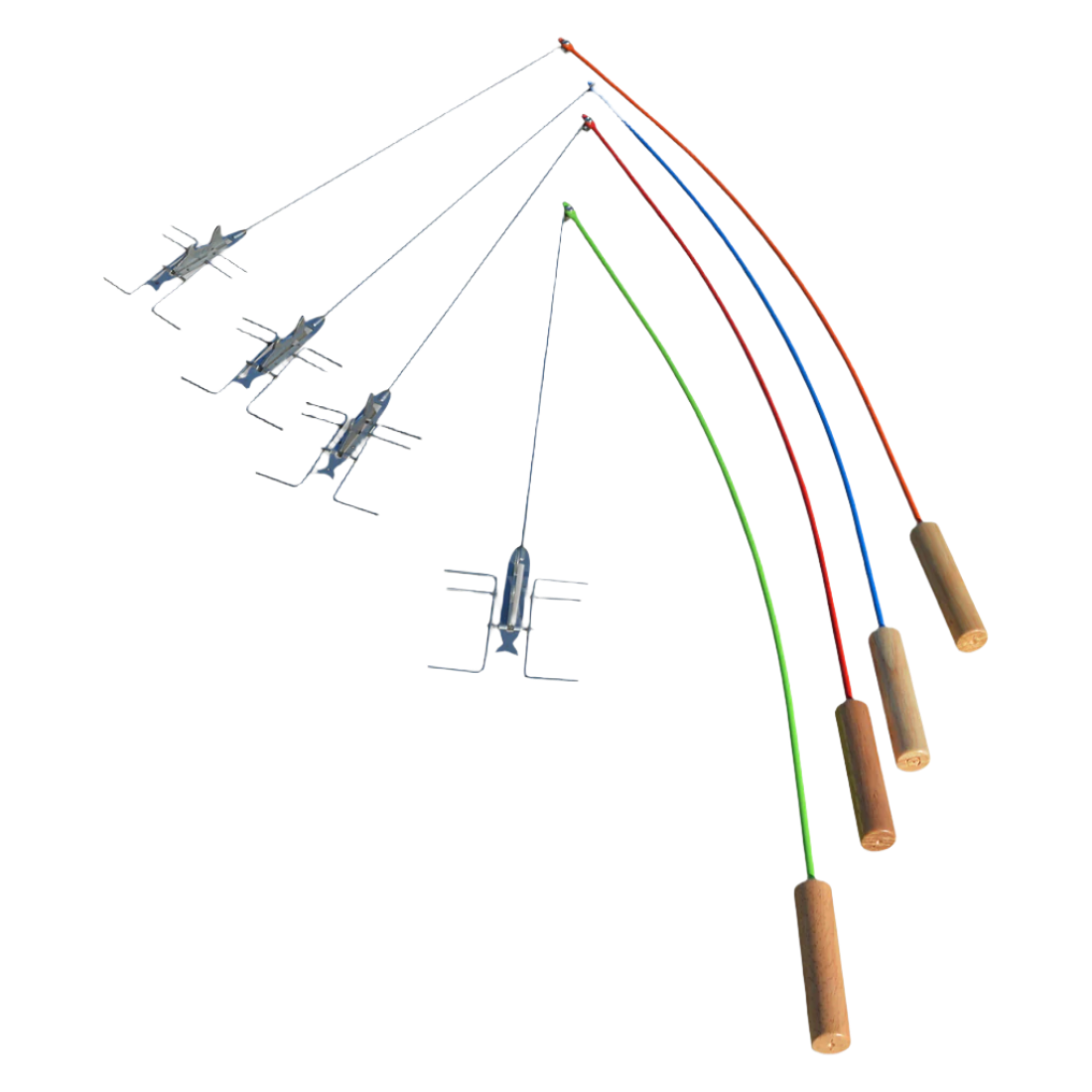 Firebuggz Fire Fishing Pole (Wood Handle)