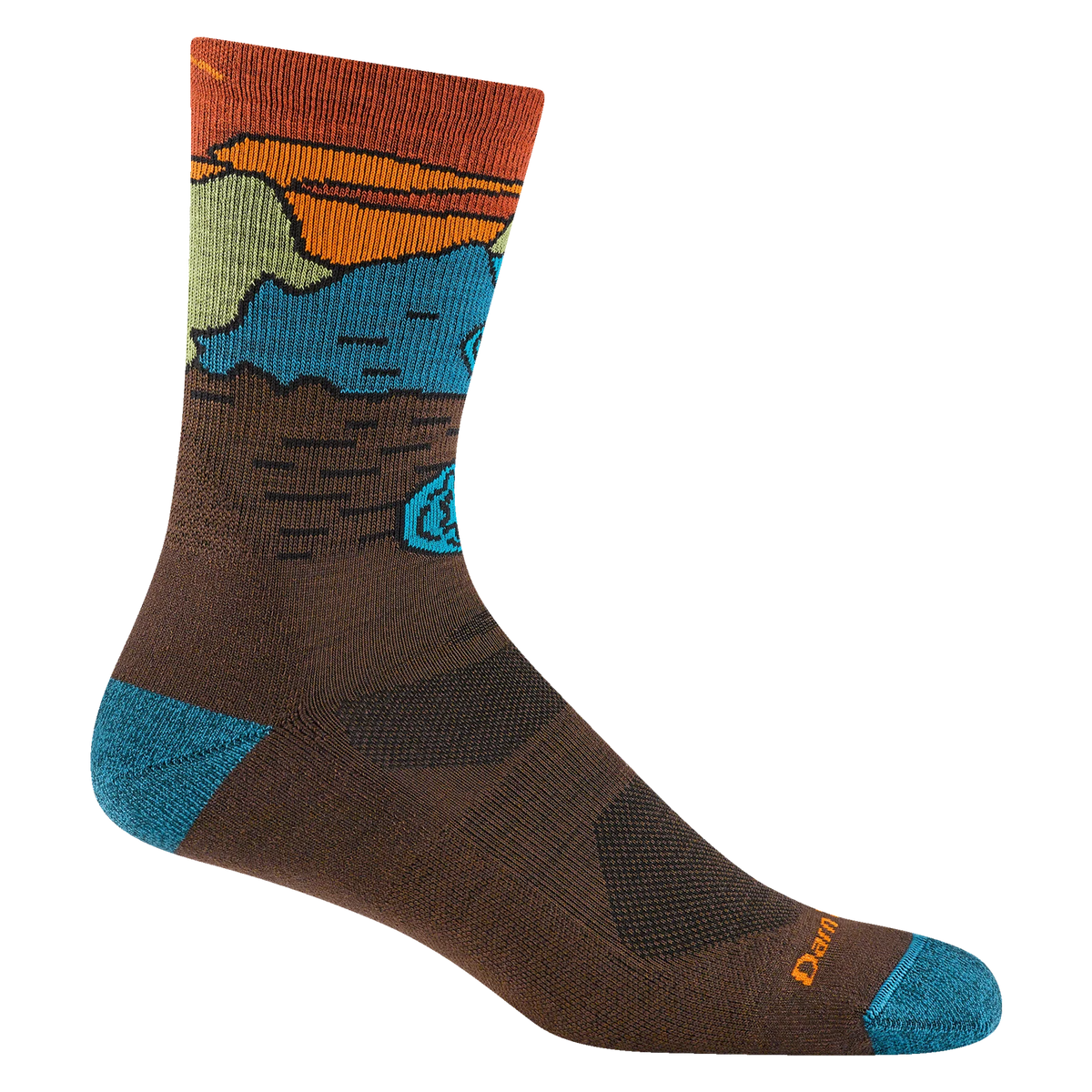 Men&#39;s Chasing Waterfalls Micro Crew Cushion Lightweight Hiking Sock