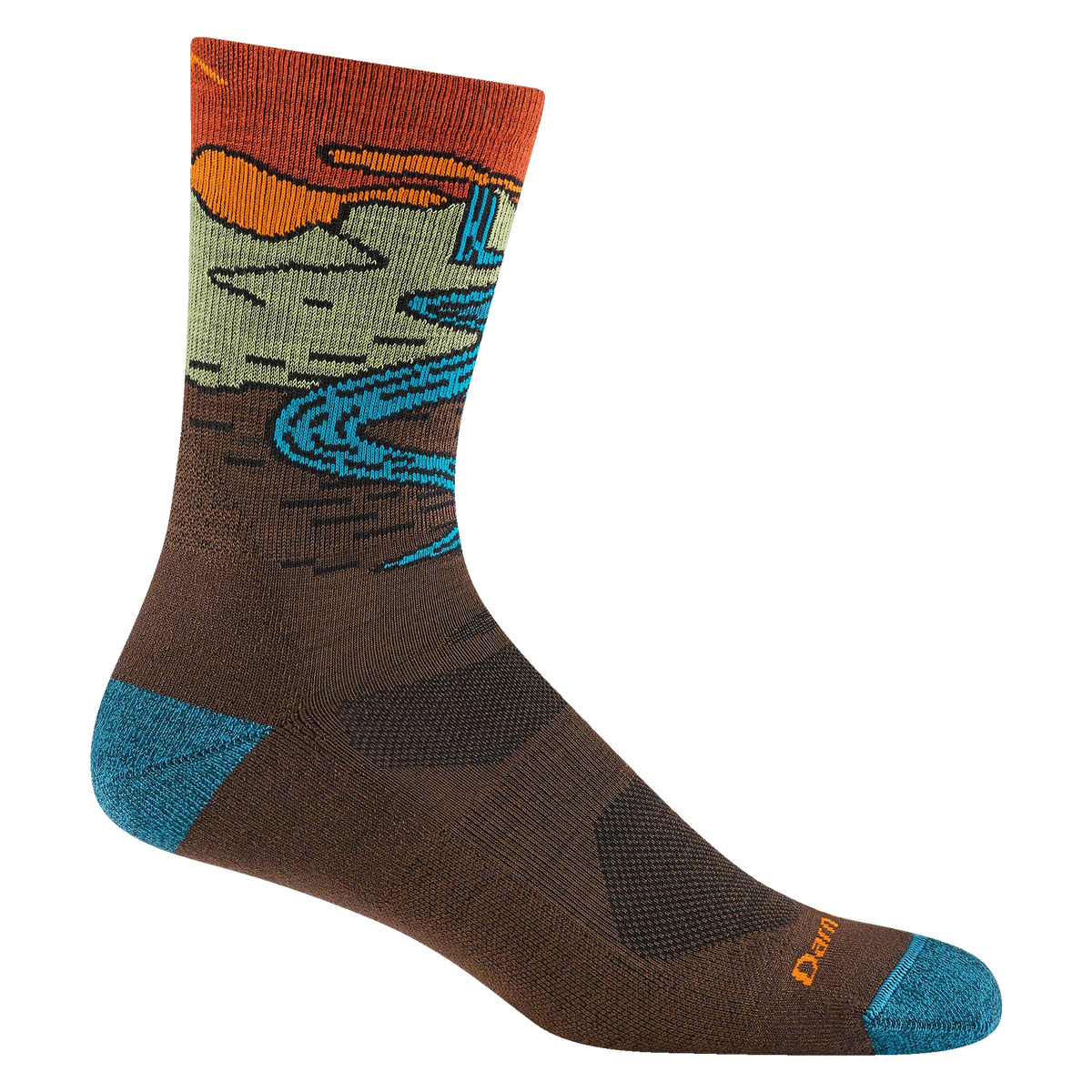Men&#39;s Chasing Waterfalls Micro Crew Cushion Lightweight Hiking Sock