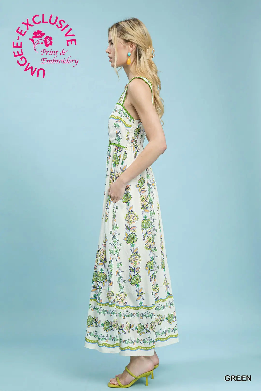Floral Print Tiered Midi Dress