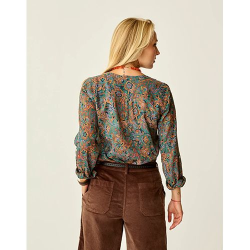 Dylan Gauze Shirt - Bistro Floral