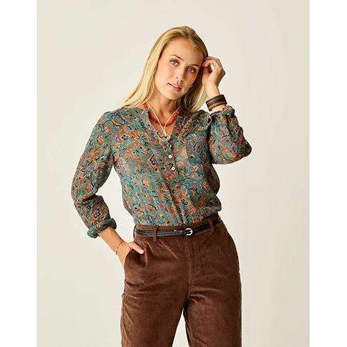 Dylan Gauze Shirt - Bistro Floral