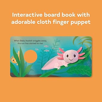 Baby Axolotl Finger Puppet Board Book