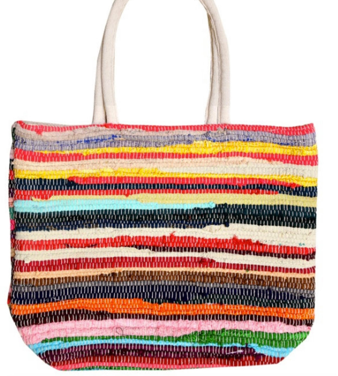 Chindi Rainbow Tote Bag
