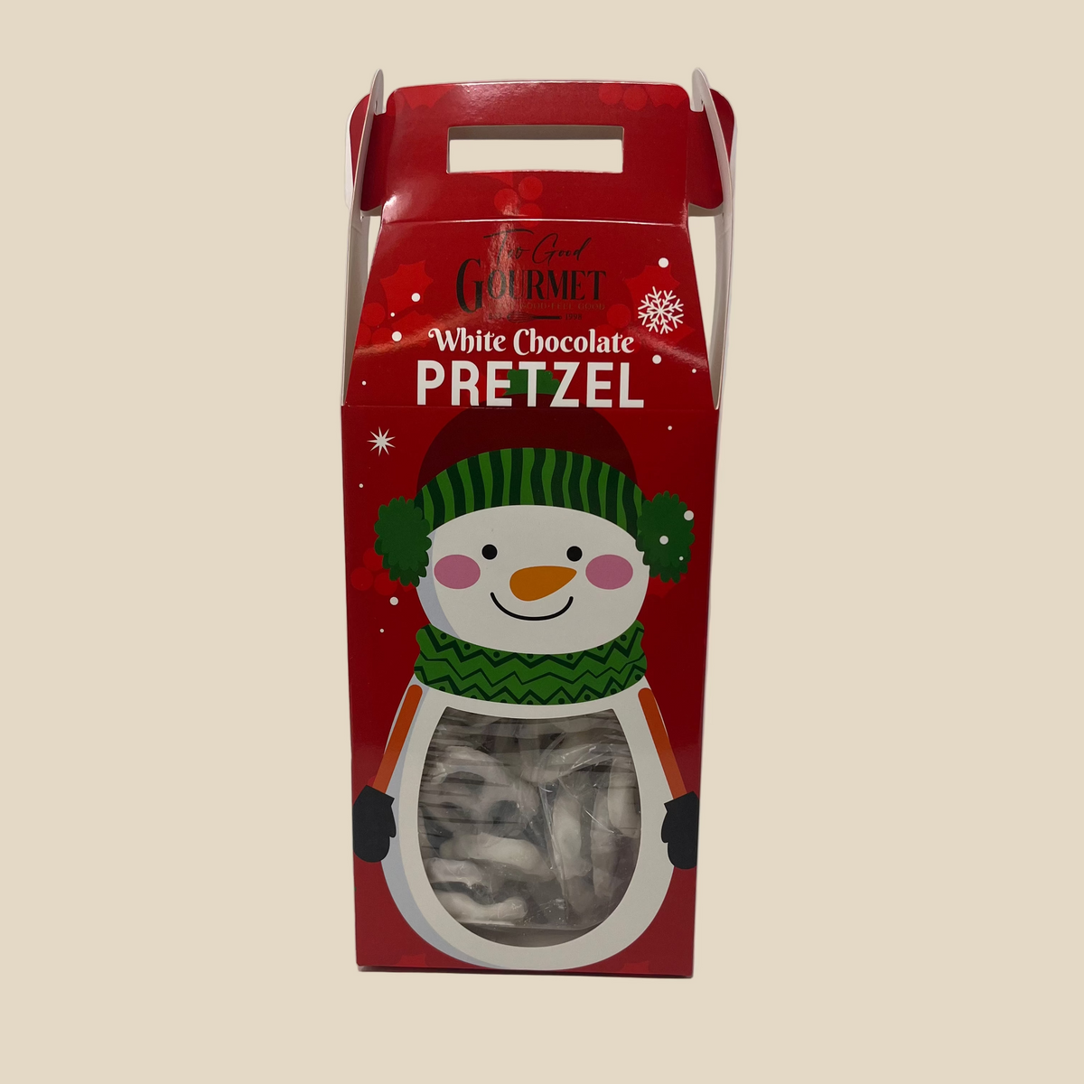 Snowman w/White Chocolate Pretzels