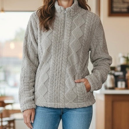 London Sherpa Pullover - Grey