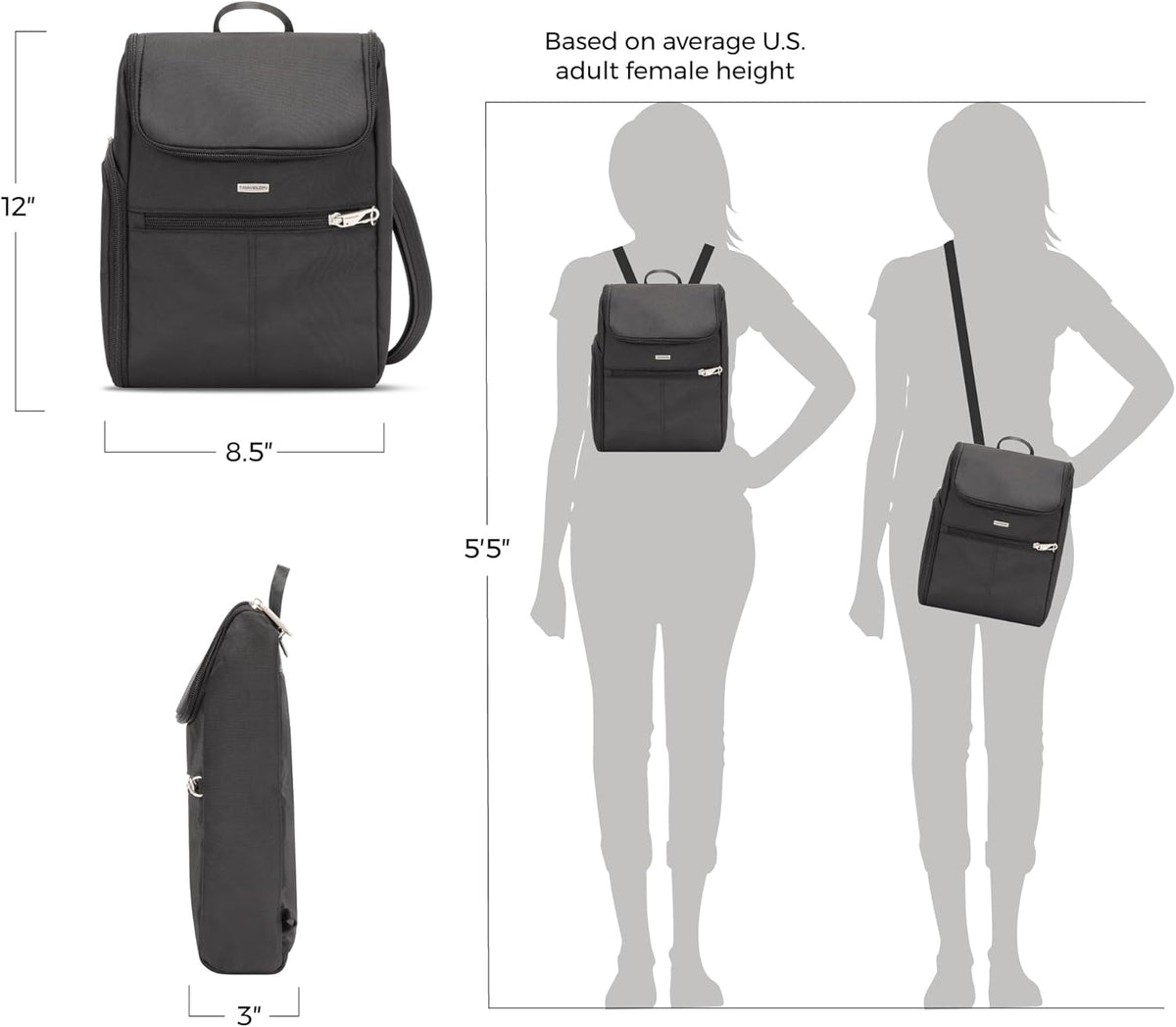 Classic Small Convertible Backpack Travelon Peacock