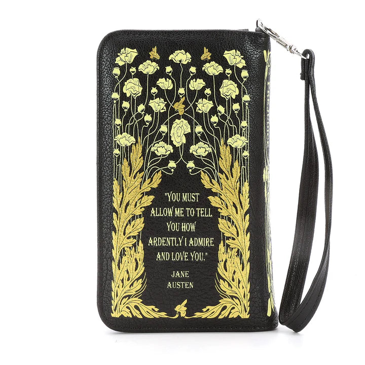 Pride and Prejudice Floral Book Wallet/Wristlet