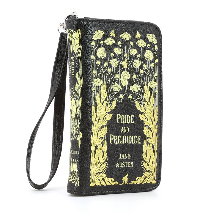 Pride and Prejudice Floral Book Wallet/Wristlet