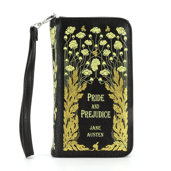Pride and Prejudice Floral Book Wallet/Wristlet
