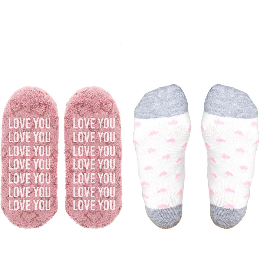 Love You B*tch Slipper Socks Gift Set