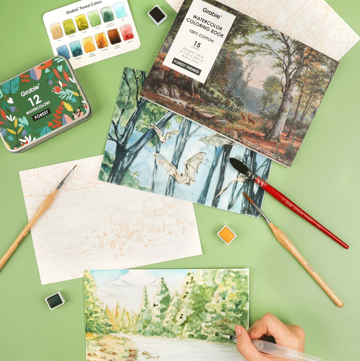 Watercolor Coloring Book