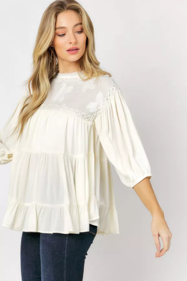 Baby Doll 3/4 Sleeve Top