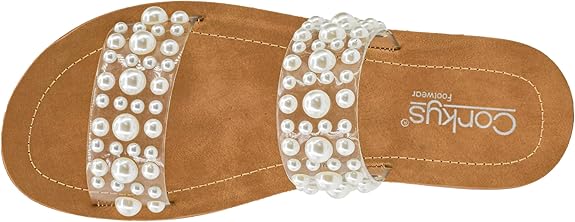 Double Take Sandals - Clear w/Pearls