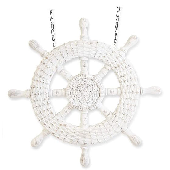 White Ship Wheel for Arrow Holder