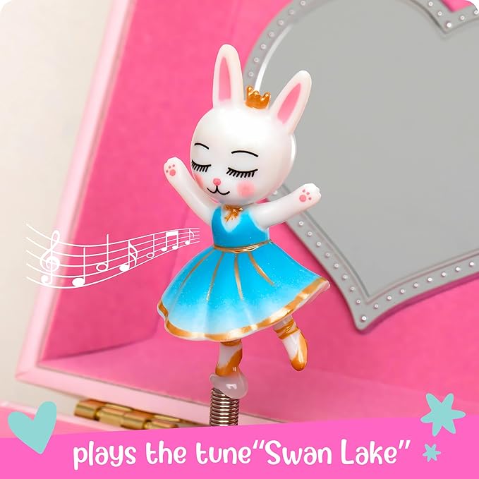 Animal Ballerina Musical Jewelry Box w/ 1 Drawer