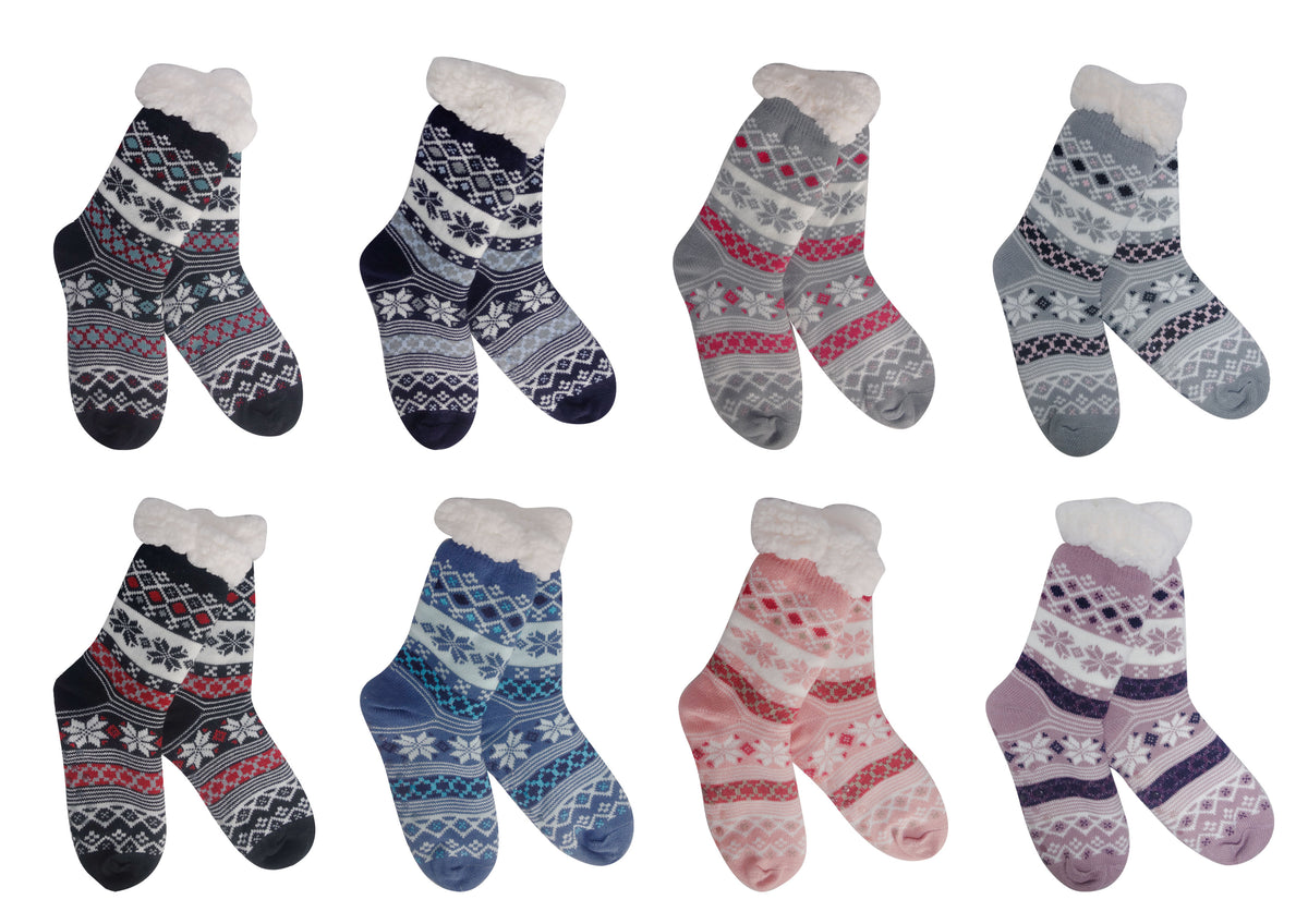 Snowflake Thermal Slipper Socks