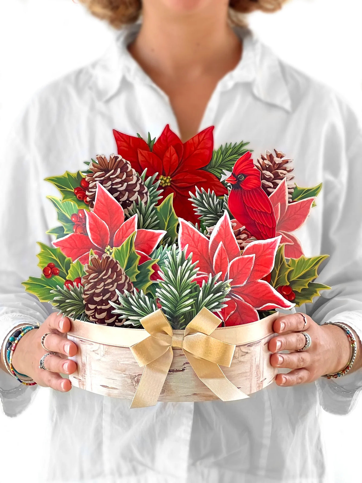 Fresh Cut Paper Standing Flowers Card