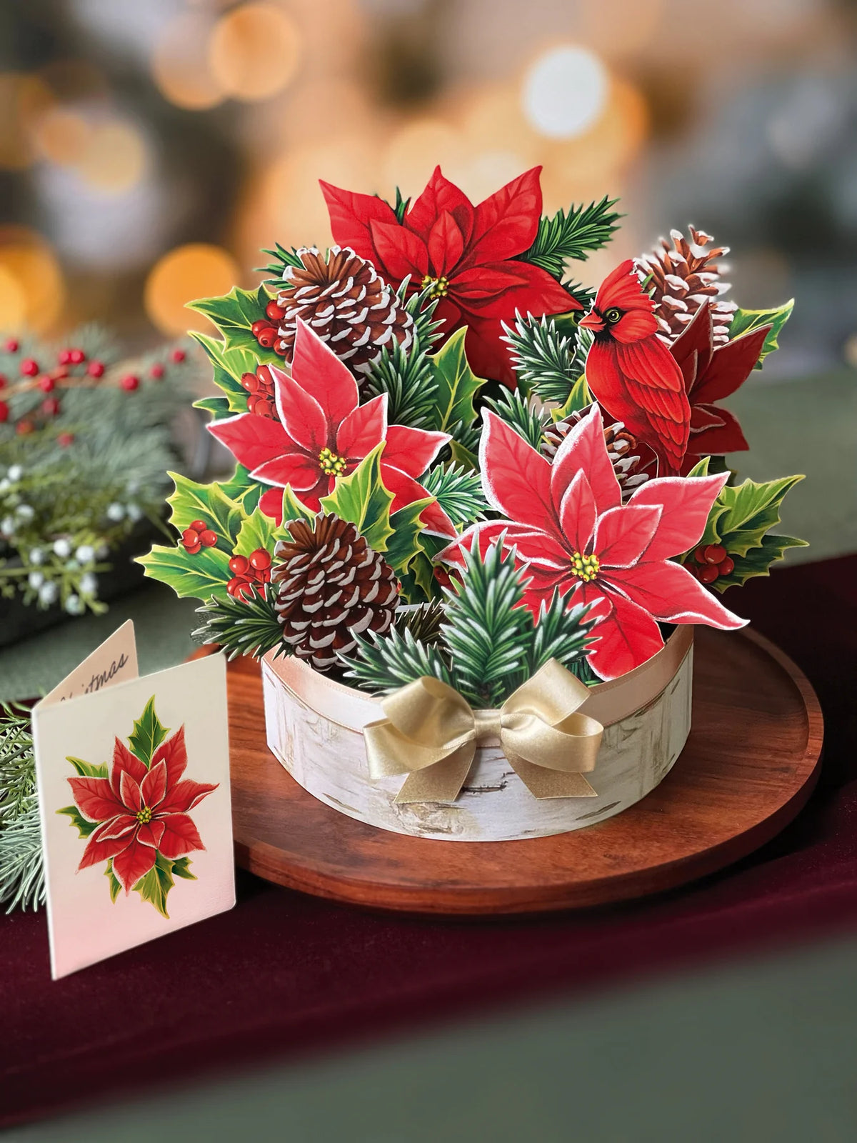 Fresh Cut Paper Standing Flowers Card